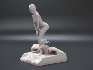 girl and sea 3d print model 3D Print Model