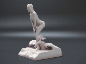 girl and sea 3d print model 3D Print Model