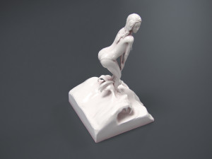 girl and sea 3d print model 3D Print Model