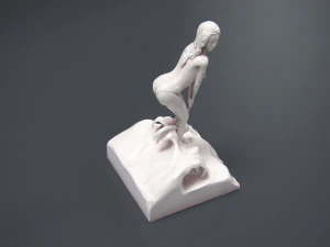 girl and sea 3d print model 3D Print Model
