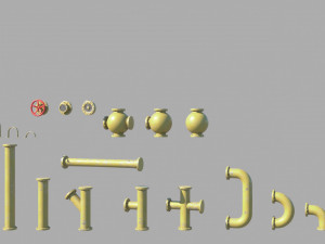 modular pipes low-poly 3D Модель