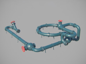 modular pipes low-poly 3D Модель
