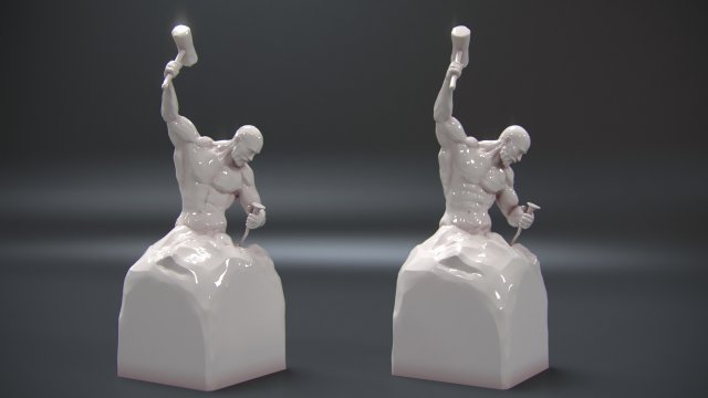 the man who made himself 3d print model 3D 打印模型 .c4d .max .obj .3ds .fbx .stl .blend 