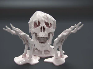 melted skull 3d print model 3D Print Model