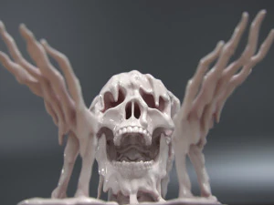 melted skull 3d print model 3D Print Model