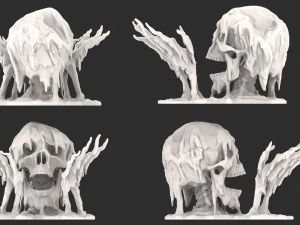 melted skull 3d print model 3D Print Model
