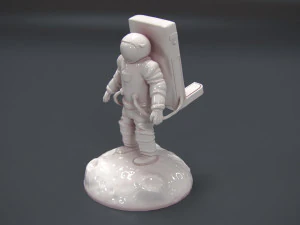 astronauta na lua suporte para telefone modelo de impress&atilde;o 3D Modelo de Impressão 3D