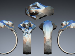 panther ring 3d print model 3D 打印模型