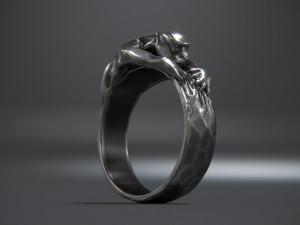 panther ring 3d print model 3D 打印模型