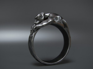 panther ring 3d print model 3D 打印模型