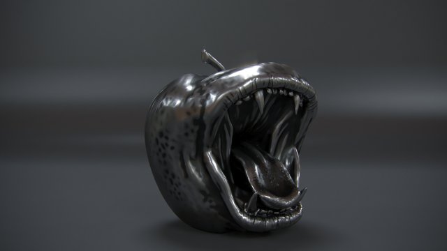 apple mutant 3d print model 3Dプリントモデル .c4d .max .obj .3ds .fbx .stl .blend 