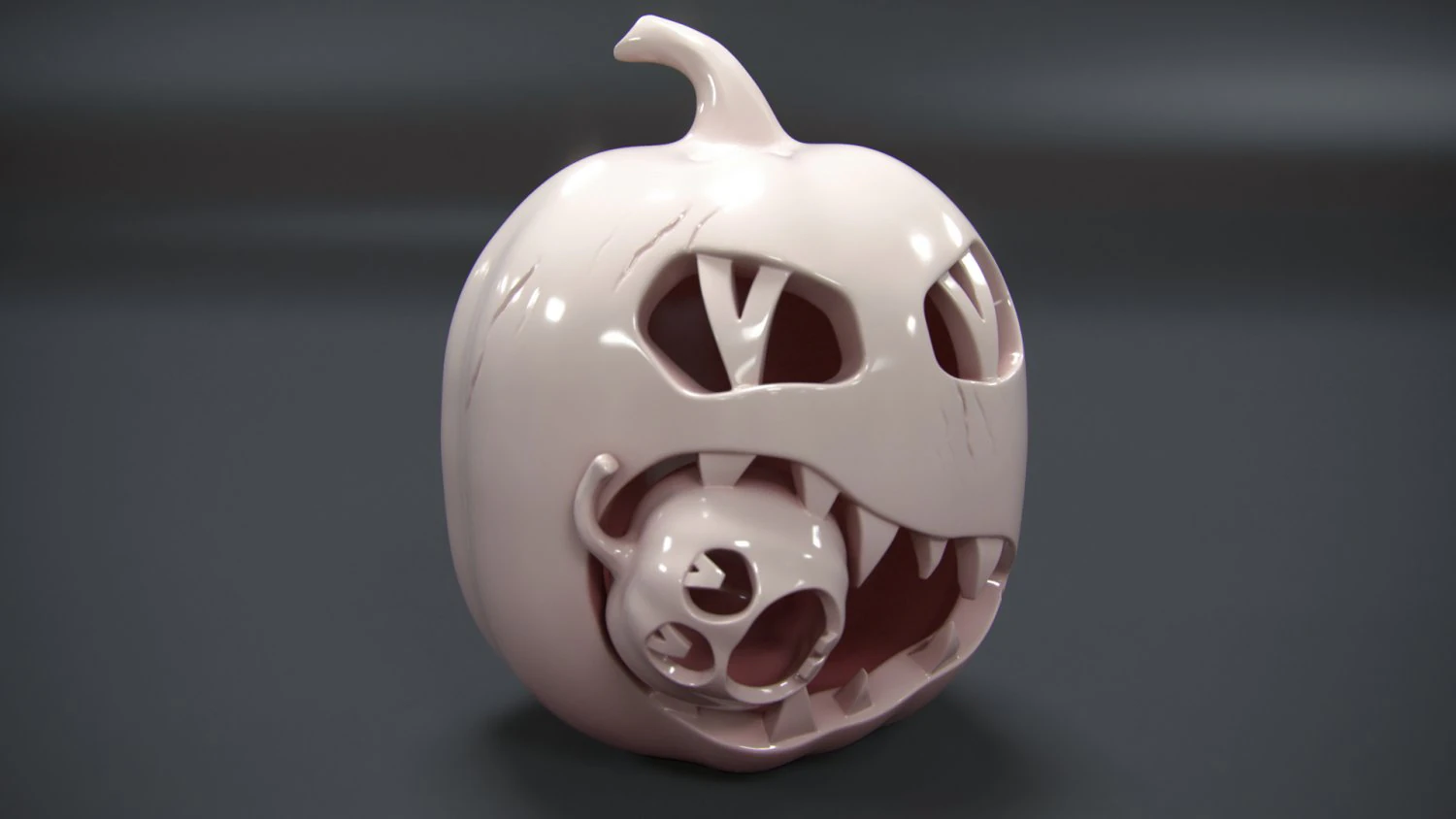 pumpkin monster 3D Print Model .c4d .max .obj .3ds .fbx .stl .blend 