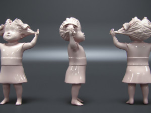 zombie girl 3D Baskı Modeli