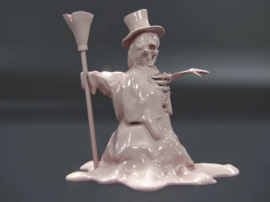 modelo de impresi&oacute;n 3d del mu&ntilde;eco de nieve navide&ntilde;o Modelo de impresión 3D