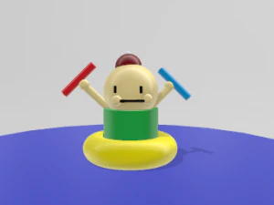 ni&ntilde;o en el agua xd Modelo de impresión 3D