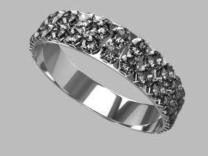 ring with diamonds 3D Model