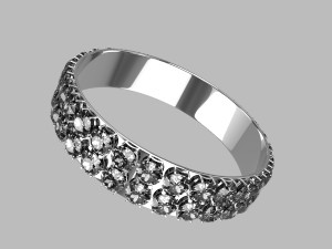 ring with diamonds Modelo 3D