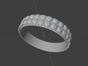 ring with diamonds Modelo 3D
