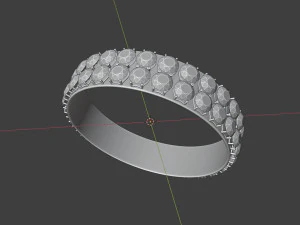 ring with diamonds 3D Model