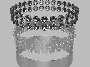 ring with diamonds Modelo 3D
