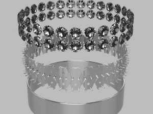 ring with diamonds 3D Model