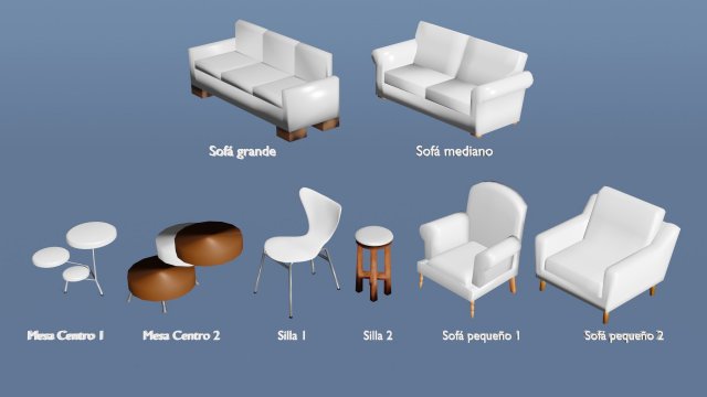 home interior package 3D Model .c4d .max .obj .3ds .fbx .stl .blend 