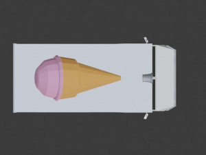 ice cream truck lowpoly 3D Модель