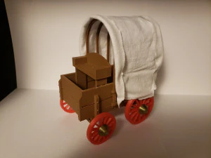 covered wagon 3D Print Model