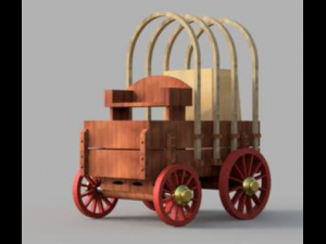 covered wagon 3D Print Model