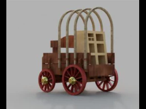 covered wagon 3D Print Model
