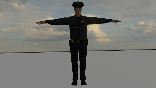 police for game 3D Модель .c4d .max .obj .3ds .fbx .stl .blend