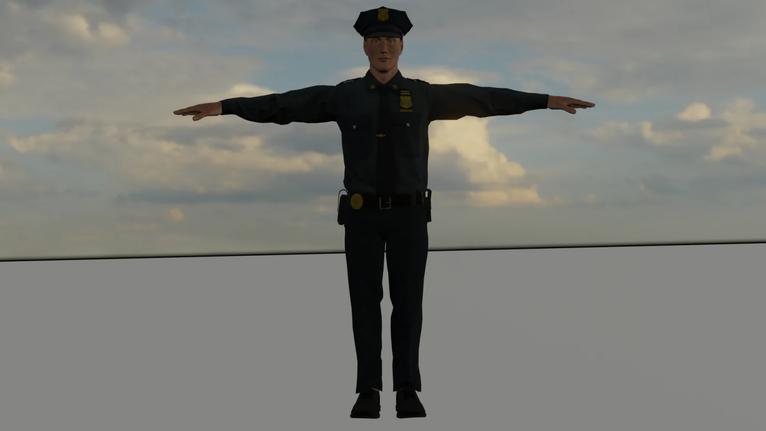 police for game 3D Model .c4d .max .obj .3ds .fbx .stl .blend 
