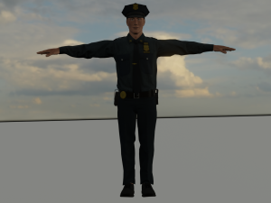 police for game 3D Модель