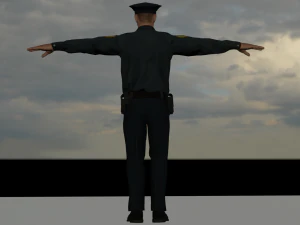 police for game 3D Model