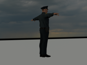 police for game 3D Модель