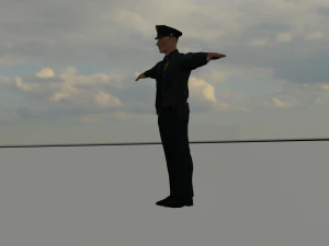 police for game 3D Model