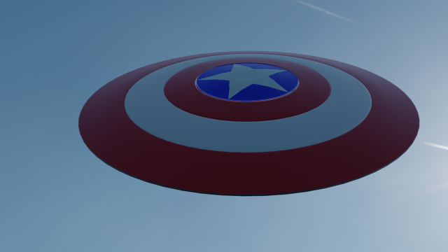 Captain america shild for game 3D Model .c4d .max .obj .3ds .fbx .stl .blend 