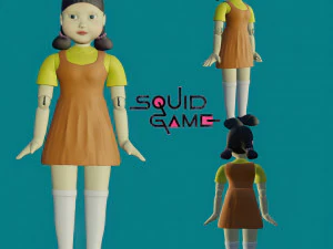 오징어 게임 로봇 인형 3D 모델