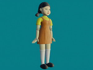 squid game robot doll 3D Model