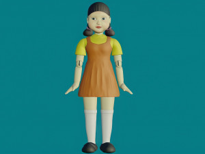 squid game robot doll 3D Model