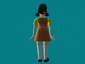 squid game robot doll 3D Model