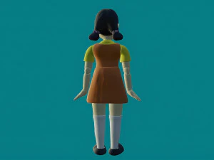 squid game robot doll 3D Model