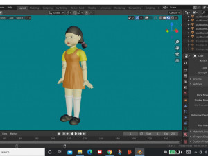 squid game robot doll 3D Model