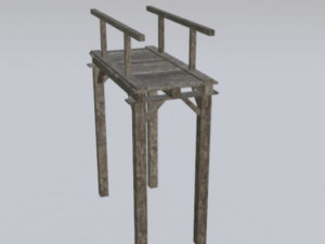 wood bridge assets pack 3D Model