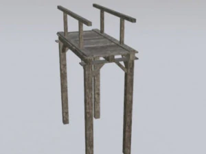 wood bridge assets pack 3D Model