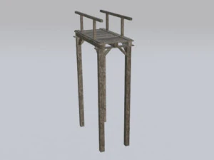 wood bridge assets pack 3D Model