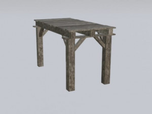 wood bridge assets pack 3D Model