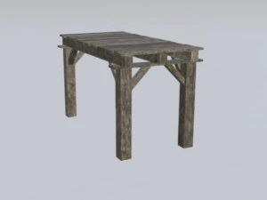 wood bridge assets pack 3D Model