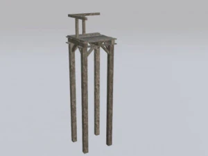 wood bridge assets pack 3D Model