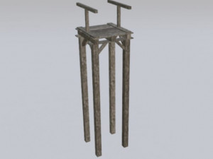 wood bridge assets pack 3D Model